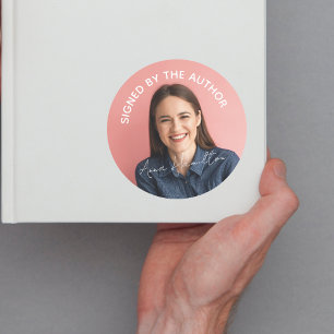 Adesivo Redondo Assinado pelo Autor Book Signing Sticker Foto