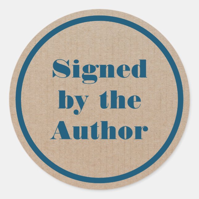 Adesivo Redondo Assinado pelo autor Kraft Classic Round Sticker (Frente)