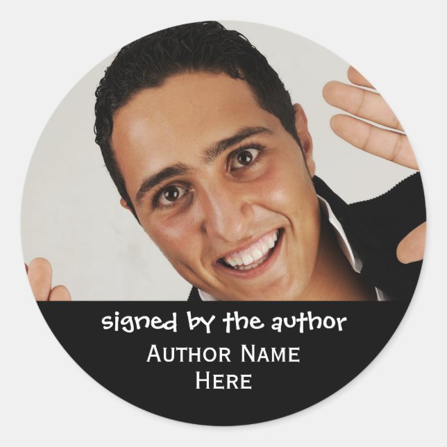 Adesivo Redondo Assinado Pelo Livro Fotográfico Do Autor (Frente)