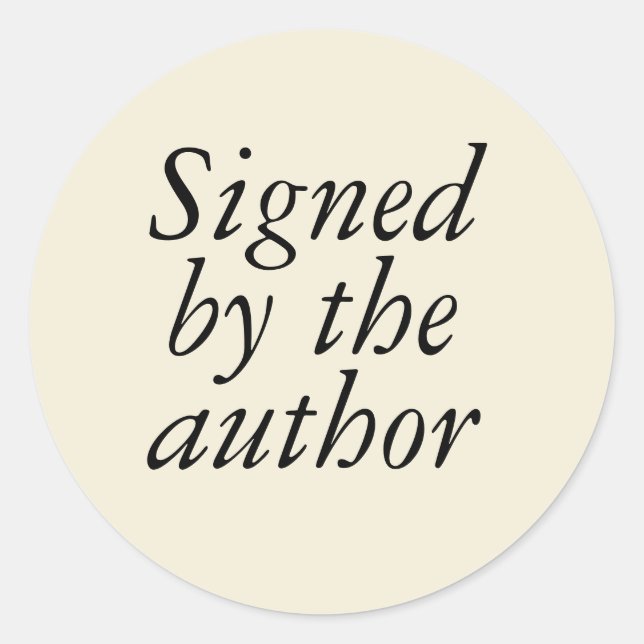 Adesivo Redondo Assinado pelos Autocolantes (Frente)