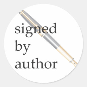 Adesivo Redondo Assinado por autocolantes