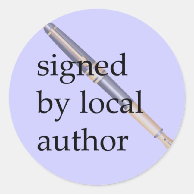 Adesivo Redondo Assinado por Autor Local (Frente)