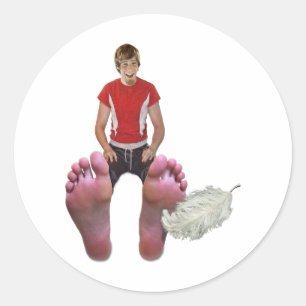 Adesivo Redondo Assinalar Meus Pés Também