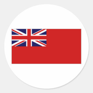 Adesivo Redondo Assinante civil do Reino Unido Red Duster Flag