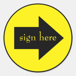 Adesivo Redondo assinar aqui autocolantes pelo dalDesignNZ