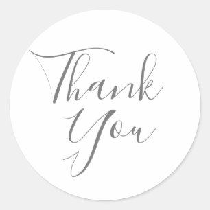 Adesivo Redondo Assinatura Elegante Casamento Obrigado Por