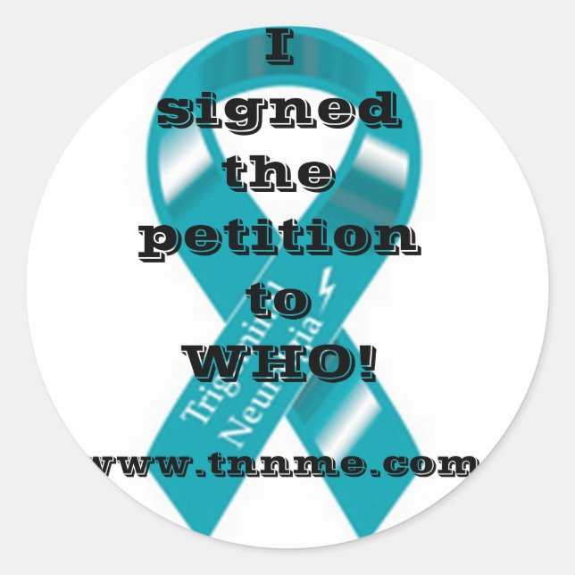 Adesivo Redondo Assinei os autocolantes... (Frente)