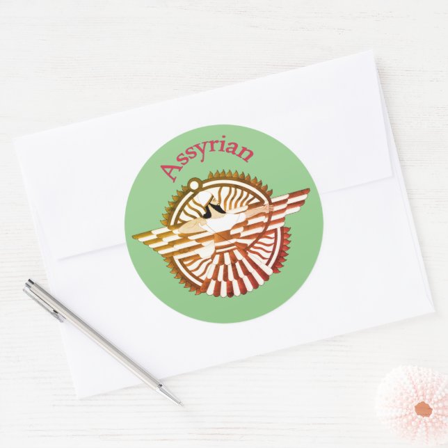 Adesivo Redondo Assírio (Envelope)