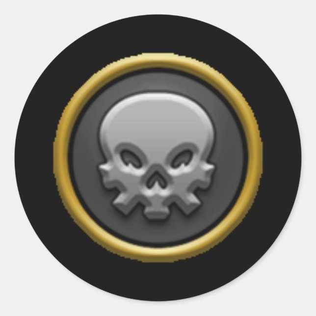 Adesivo Redondo Assistente101 Pintor da Escola de Morte (Frente)