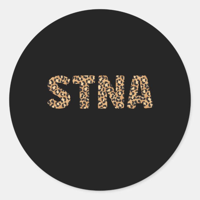 Adesivo Redondo Assistente de Enfermagem Testada pelo Estado Leopa (Frente)