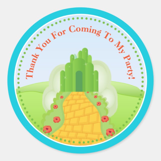 Adesivo Redondo Assistente De Vinhetas De Favor De Festa de aniver (Frente)