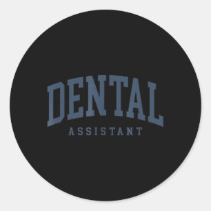 Adesivo Redondo Assistente Dental Certificado Engraçado Higienista