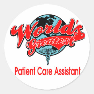 Adesivo Redondo Assistente do assistência ao paciente do mundo o
