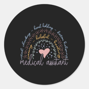 Adesivo Redondo Assistente médico Rainbow
