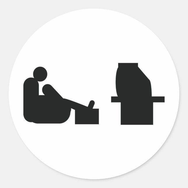 Adesivo Redondo assistir tv (Frente)