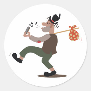 Adesivo Redondo Assobio Hobo