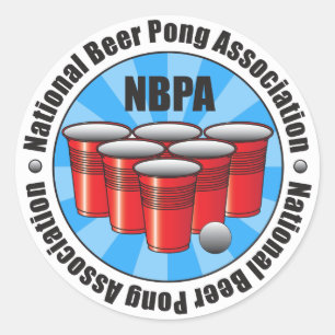 Adesivo Redondo Associação nacional Starburst de Pong da cerveja