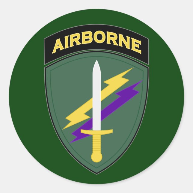 Adesivo Redondo Assuntos Civis e Operações Psicológicas SSI (Frente)