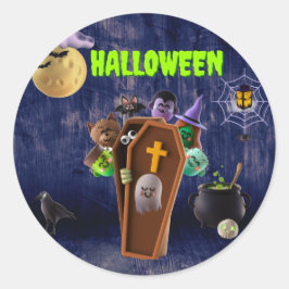 Adesivo Redondo Assustador