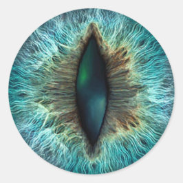 Adesivo Redondo Assustador do Halloween Dragon Eyeball