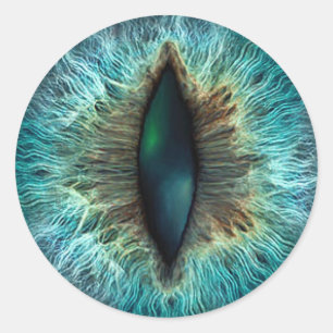 Adesivo Redondo Assustador do Halloween Dragon Eyeball