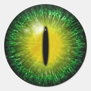 Adesivo Redondo Assustador do Halloween Dragon Eyeball