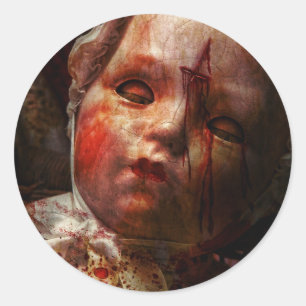 Adesivo Redondo Assustador - Doll - É melhor deixá-los dormir