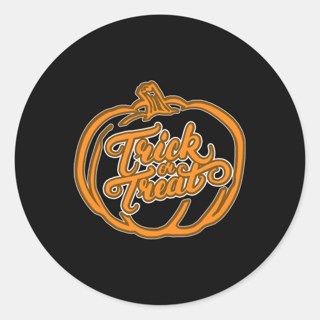 Adesivo Redondo Assustador E Dia de as Bruxas engraçado 1 (Frente)