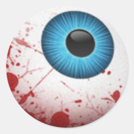 Adesivo Redondo Assustador Halloween Eyeball