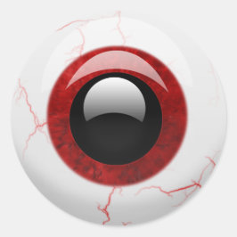 Adesivo Redondo Assustador Halloween Eyeball