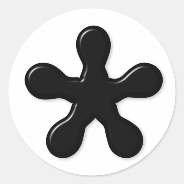 Adesivo Redondo Asterisk Sticker (Frente)
