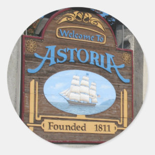 Adesivo Redondo Astoria, Oregon