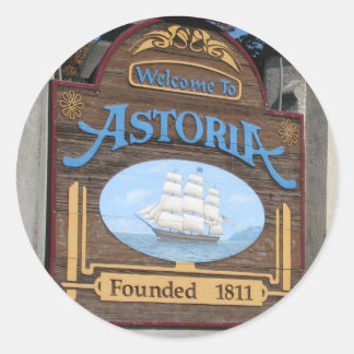 Adesivo Redondo Astoria, Oregon