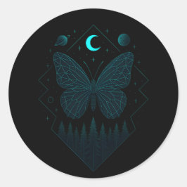 Adesivo Redondo Astral Butterfly - Beleza Cósmica