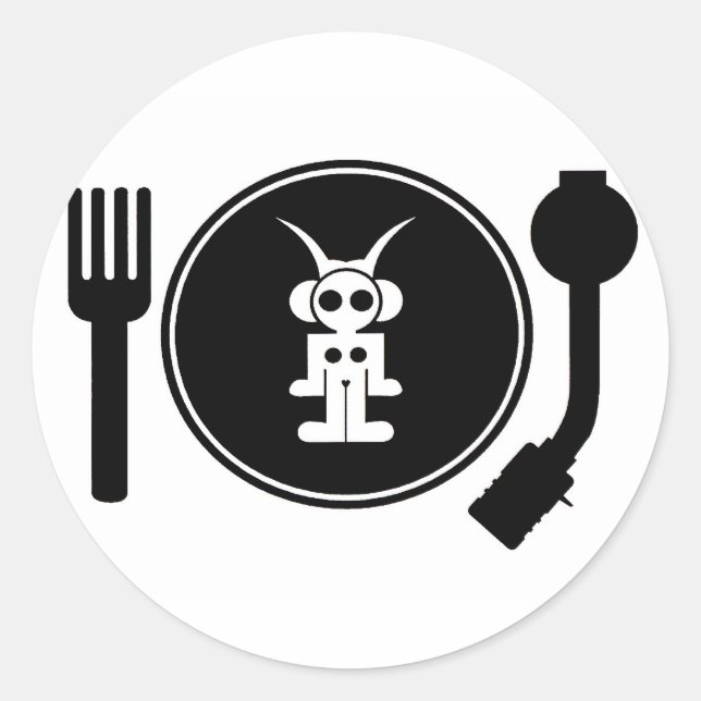 Adesivo Redondo astro DJ (Frente)