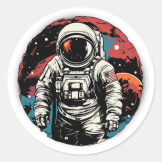Adesivo Redondo Astronaut ArtColor 03