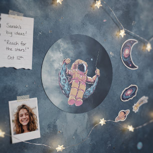 Adesivo Redondo Astronauta