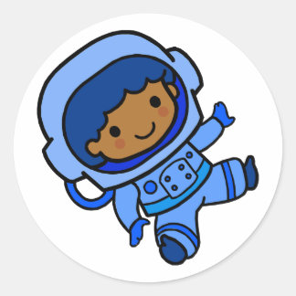 Adesivo Redondo Astronauta