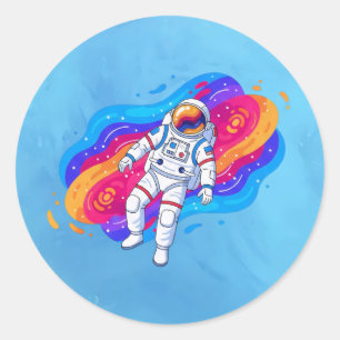 Adesivo Redondo Astronauta