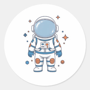 Adesivo Redondo Astronauta, Aniversário de 1ª Volta ao Sol