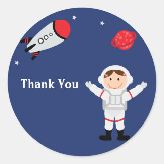 Adesivo Redondo Astronauta Astronauta Astronauta Favor Stickers
