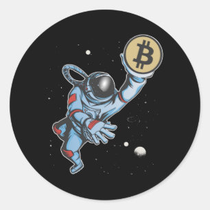 Adesivo Redondo Astronauta da Lua