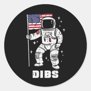 Adesivo Redondo Astronauta Espacial Dibra 4 de julho Patriot Men W