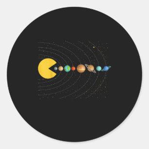 Adesivo Redondo Astronomia do Sistema Solar Jogos de Vídeo Espacia