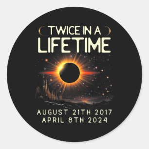 Adesivo Redondo Astronomia Solar Eclipse Duas Vezes Na Vida 2024 S