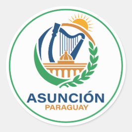 Adesivo Redondo Asuncion Paraguay South America
