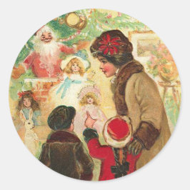 Adesivo Redondo At The Toy Store Window