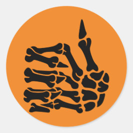 Adesivo Redondo Atalho para cima da mão do esqueleto