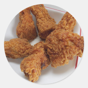 Adesivo Redondo Atalhos de Asas de Frango Quente