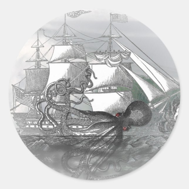 Adesivo Redondo Ataque por polvo gigante (Frente)